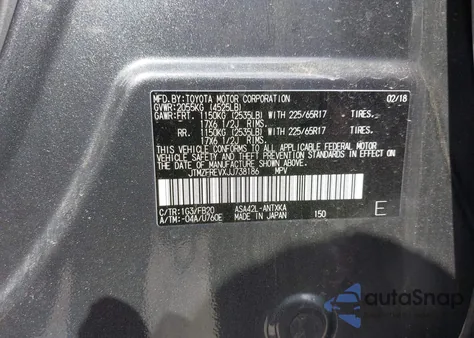 2018 Toyota Rav4 Le из США, поврежденный, VIN JTMZFREVXJJ738186